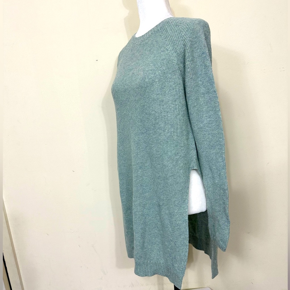 NEW Anthropologie Moth Soft Green Crew Neckline Sweater Pullover Dress Tunic S/M - Picture 4 of 16